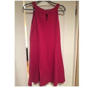 Split-Neck Cotton Shift Dress